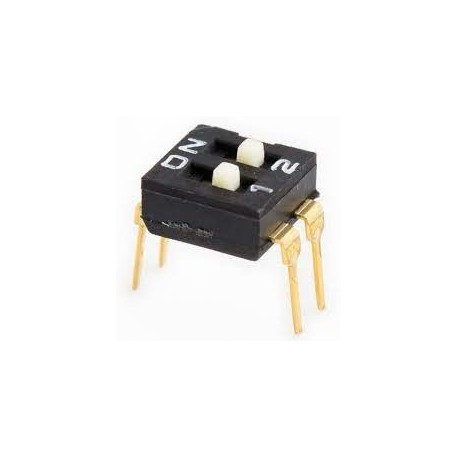 DIP SWITCH 2 POSICIONES NEGRO