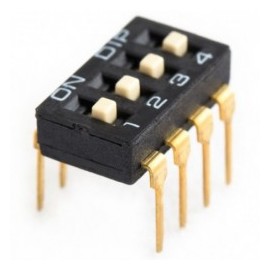DIP SWITCH 4 POSICIONES NEGRO