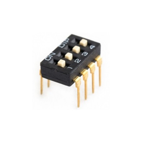 DIP SWITCH 4 POSICIONES NEGRO