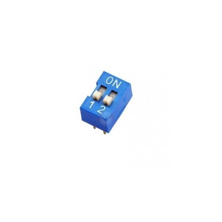 DIP SWITCH 2 POSICIONES AZUL